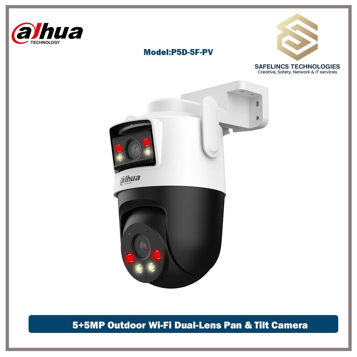 5+5MP Outdoor Wi-Fi Dual-Lens Pan & Tilt Camera