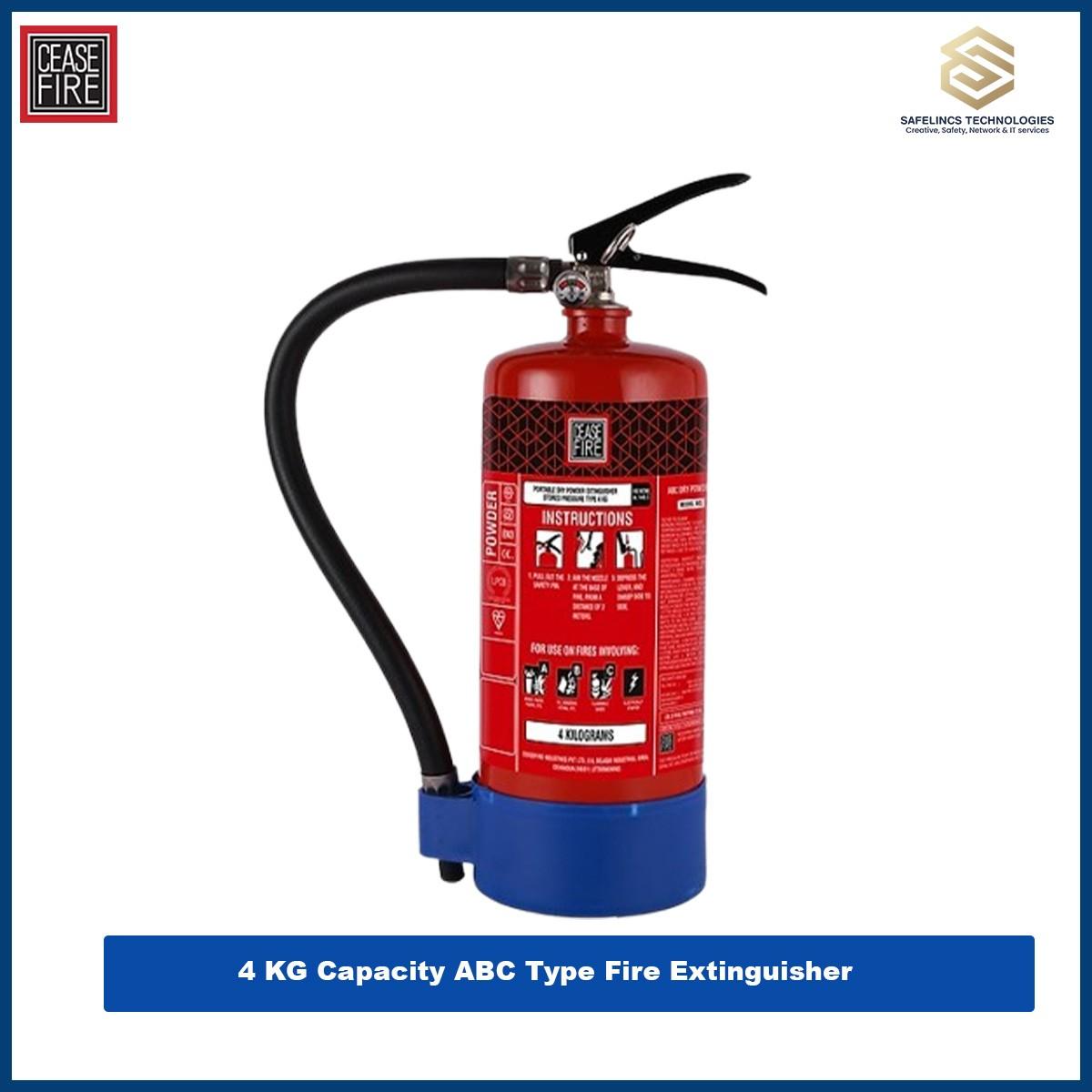 CEASE Fire 4 KG Capacity Fire Extinguisher