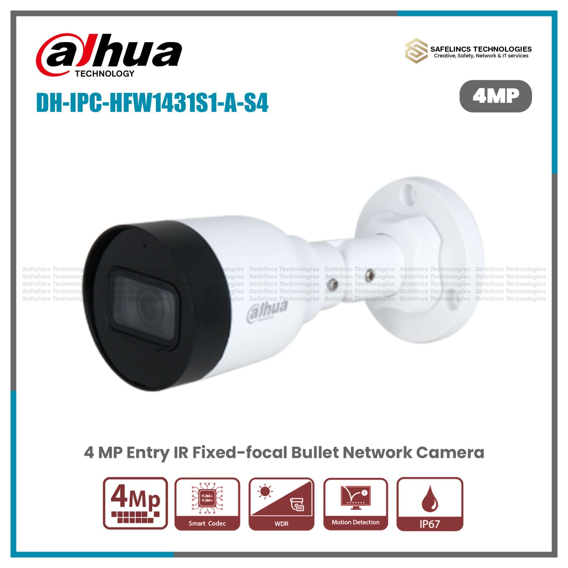 Dahua 4 Megapixel IP Network CCTV-DH-IPC-HFW1431S1-A-S4
