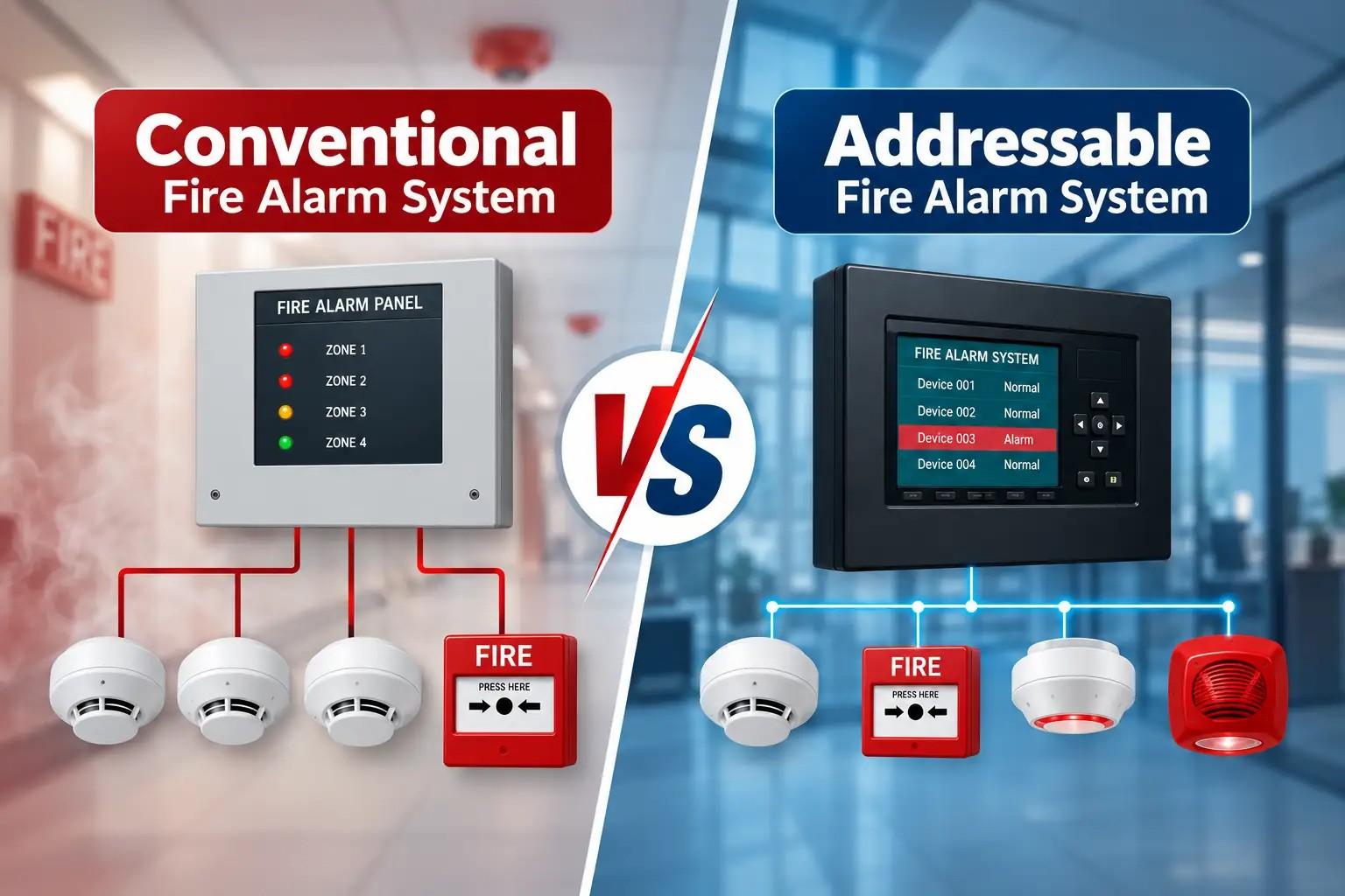 addressable vs conventional fire alarm system